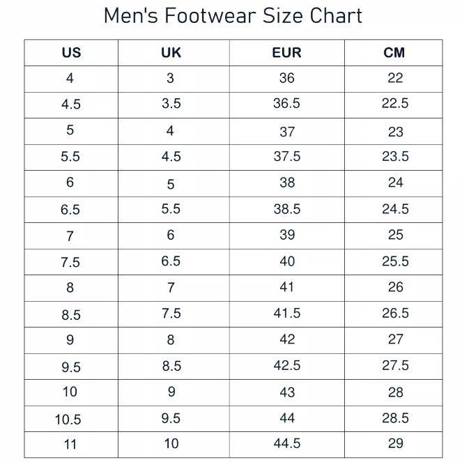 Sperry shoe deals size chart