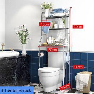 Out of stock @Stainless steel three/3 tier bathroom toilet rack