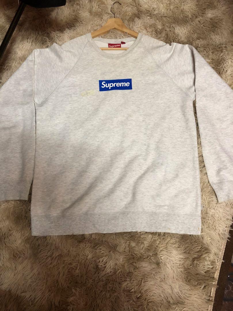 Supreme Box logo blue 2007 Crewneck Men s Fashion Tops Sets