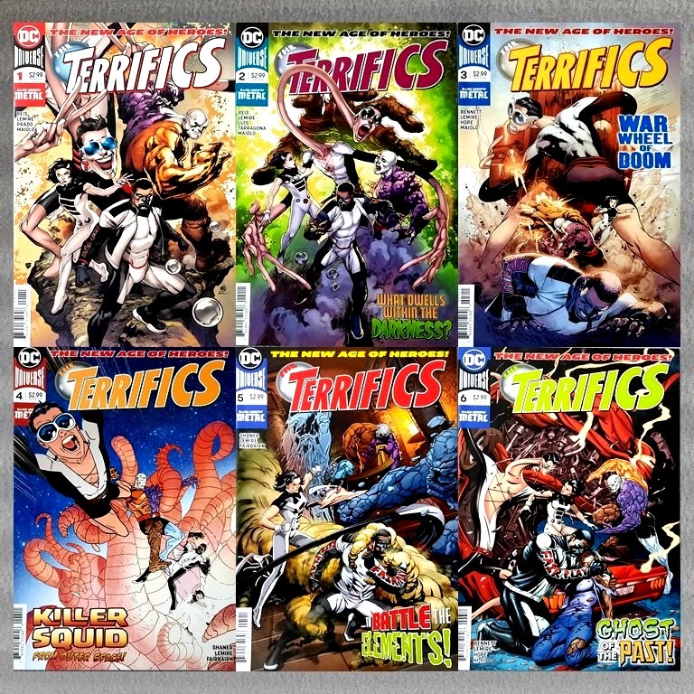 TERRIFICS 1 2 3 4 Jeff Lemire Ivan Reis 1st Prints DC Comics 2018 NM