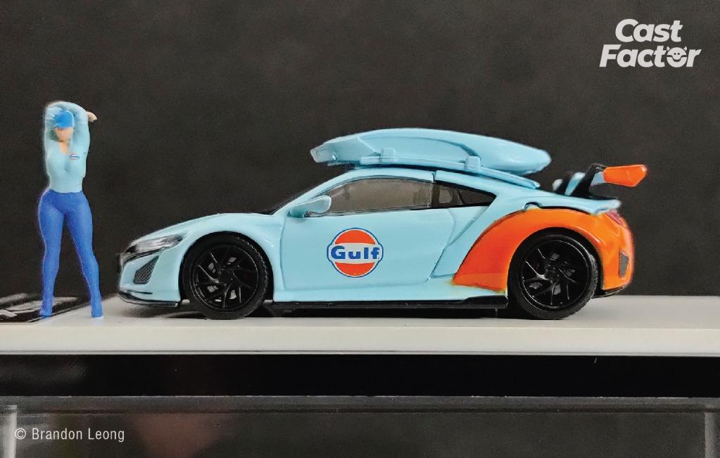 Time Micro 1:64 Acura NSX Gulf w/ Roof luggage