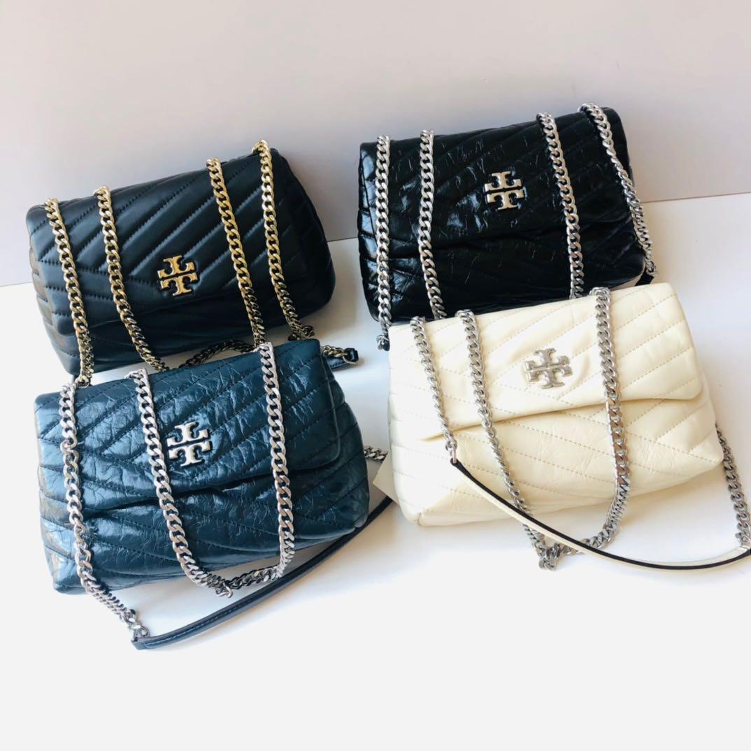 Tory Burch Kira Chevron Distressed chain Bag small