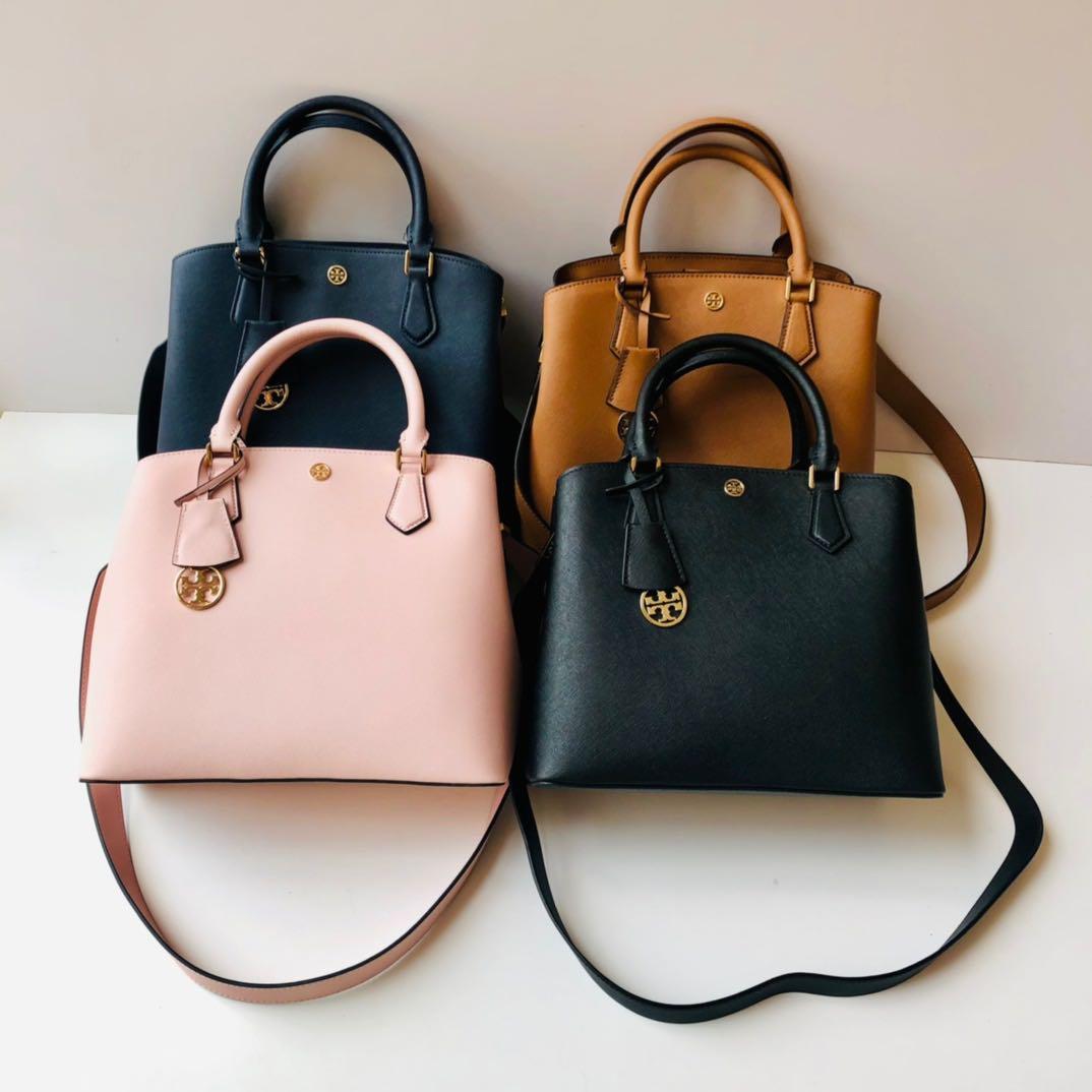 Medium robinson leather triple compartment bag on sale