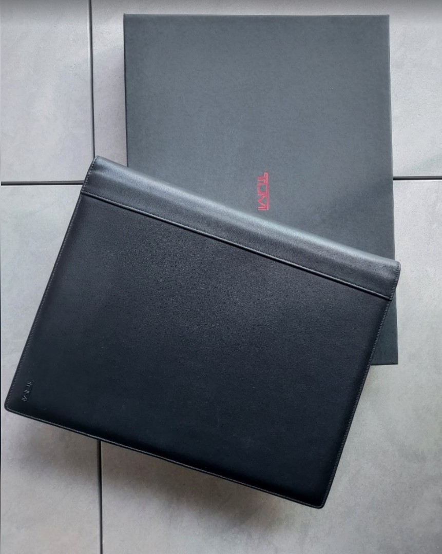 Tumi outlet leather notebook