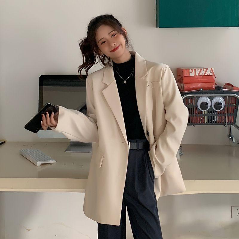 Ulzzang basic blazer in cream Women s Fashion Coats Jackets and