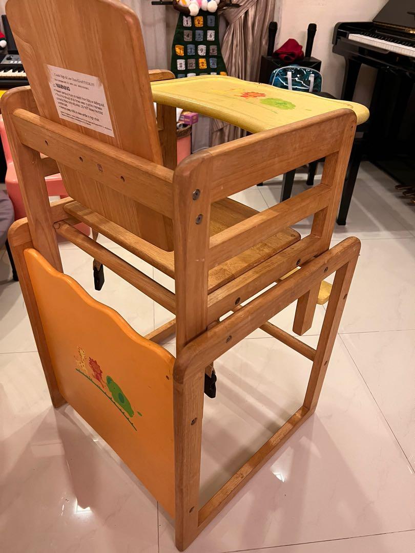 Low wooden high chair outlet