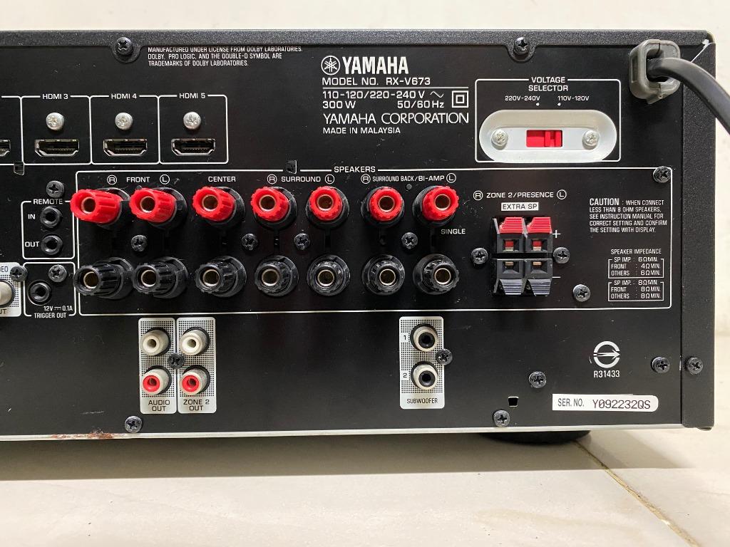 YAMAHA RX V673 收音劇院 7.2 環繞擴大機 HDMI 4K 藍光 有全新代用遙控器, 耳機及錄音音訊設備, Soundbar