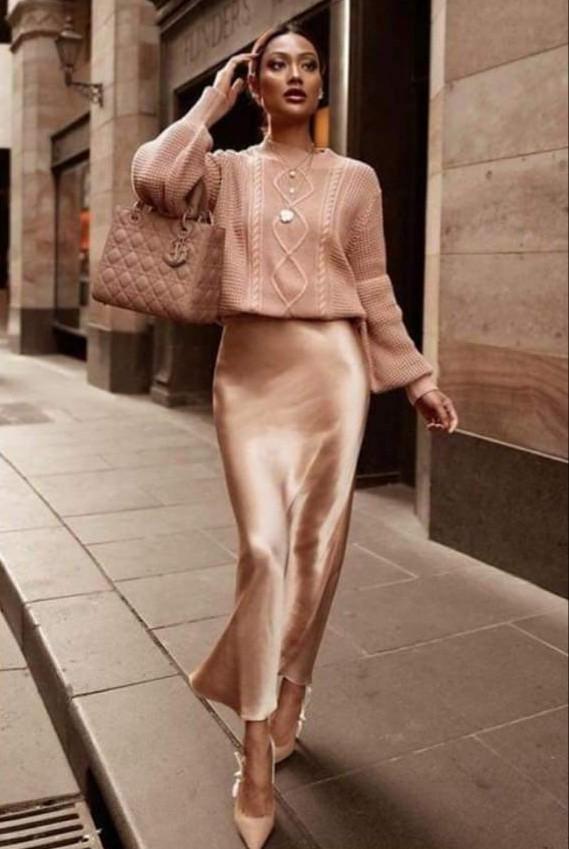 Silk midi skirt online zara