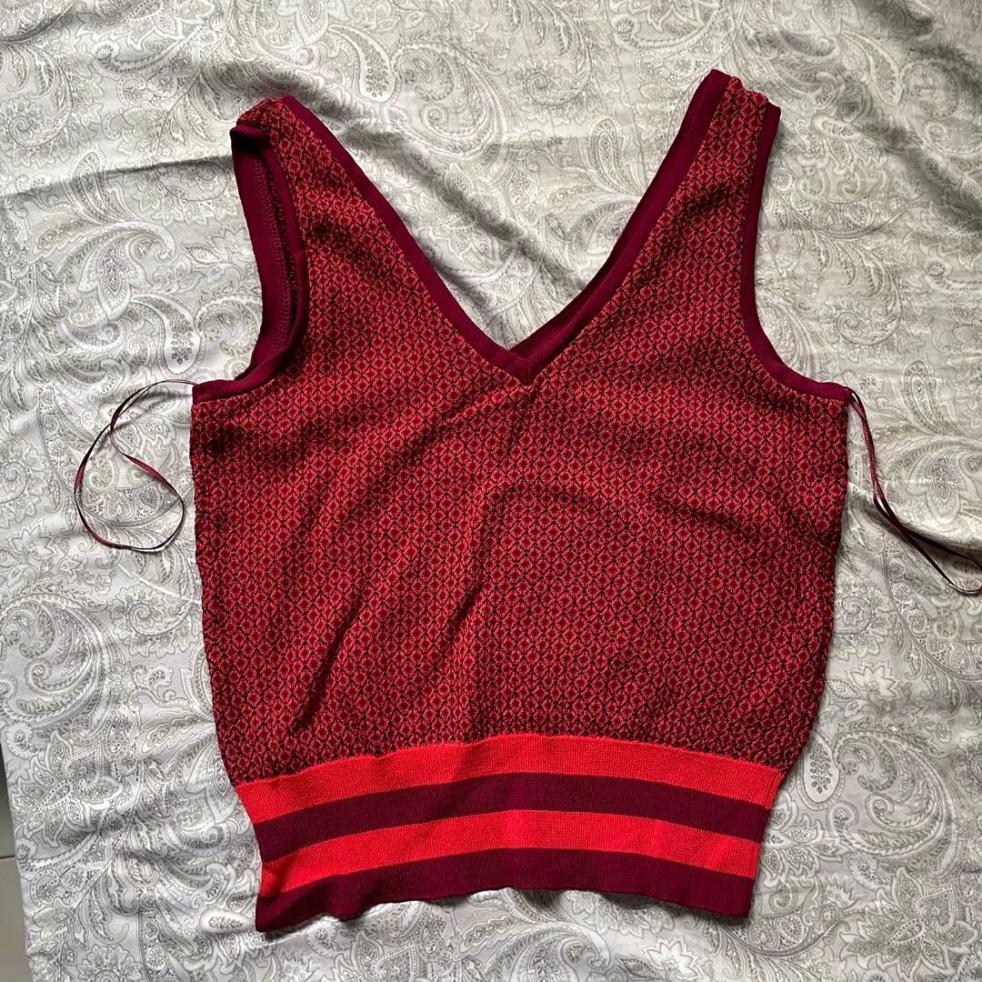 zara knit sleeveless top