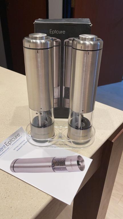 Battery Operated Salt and Pepper Grinder Set By Latent Epicure - New