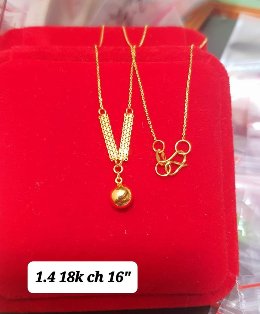 18K Chinese Gold necklace, Women's 