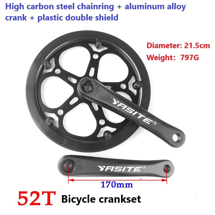 Carbon discount steel crankset