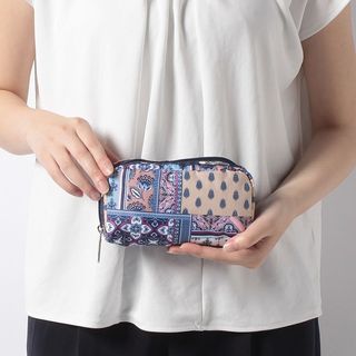 日本 LeSportsac 彩拼民族圖案尼龍布 RECTANGULAR COSMETIC 化妝袋64220307330946110
