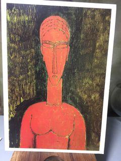 Amadeo Modigliani: The Red Bust 1913 Art Postcard unused