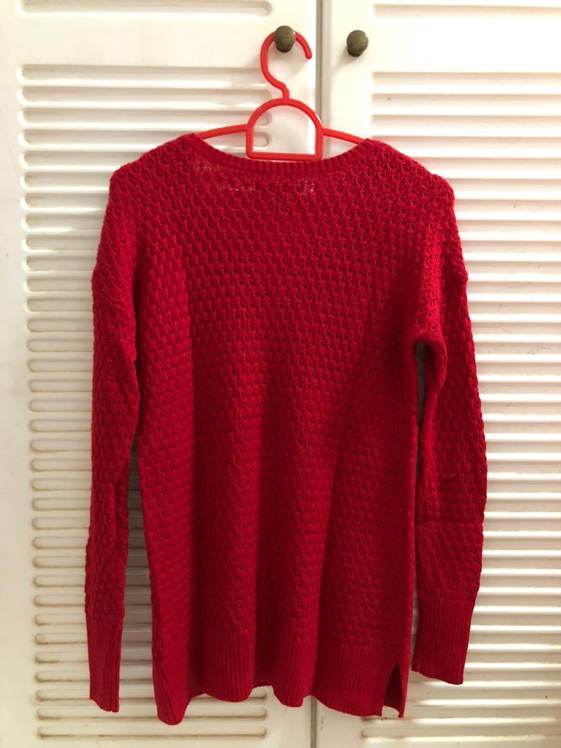 American eagle red sweater best sale