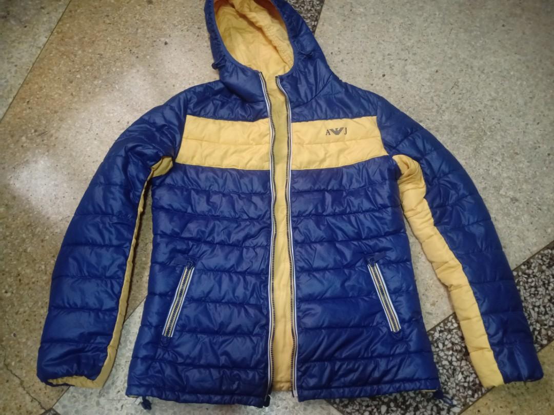 armani jeans reversible jacket