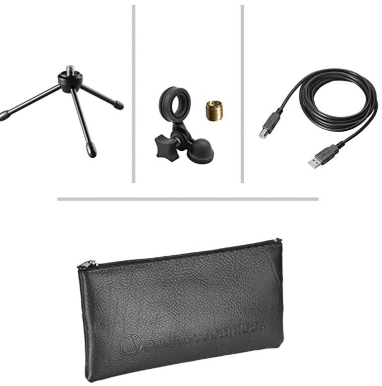 AudioTechnica AT2020USB+ Cardioid Condenser USB Microphone, With Built