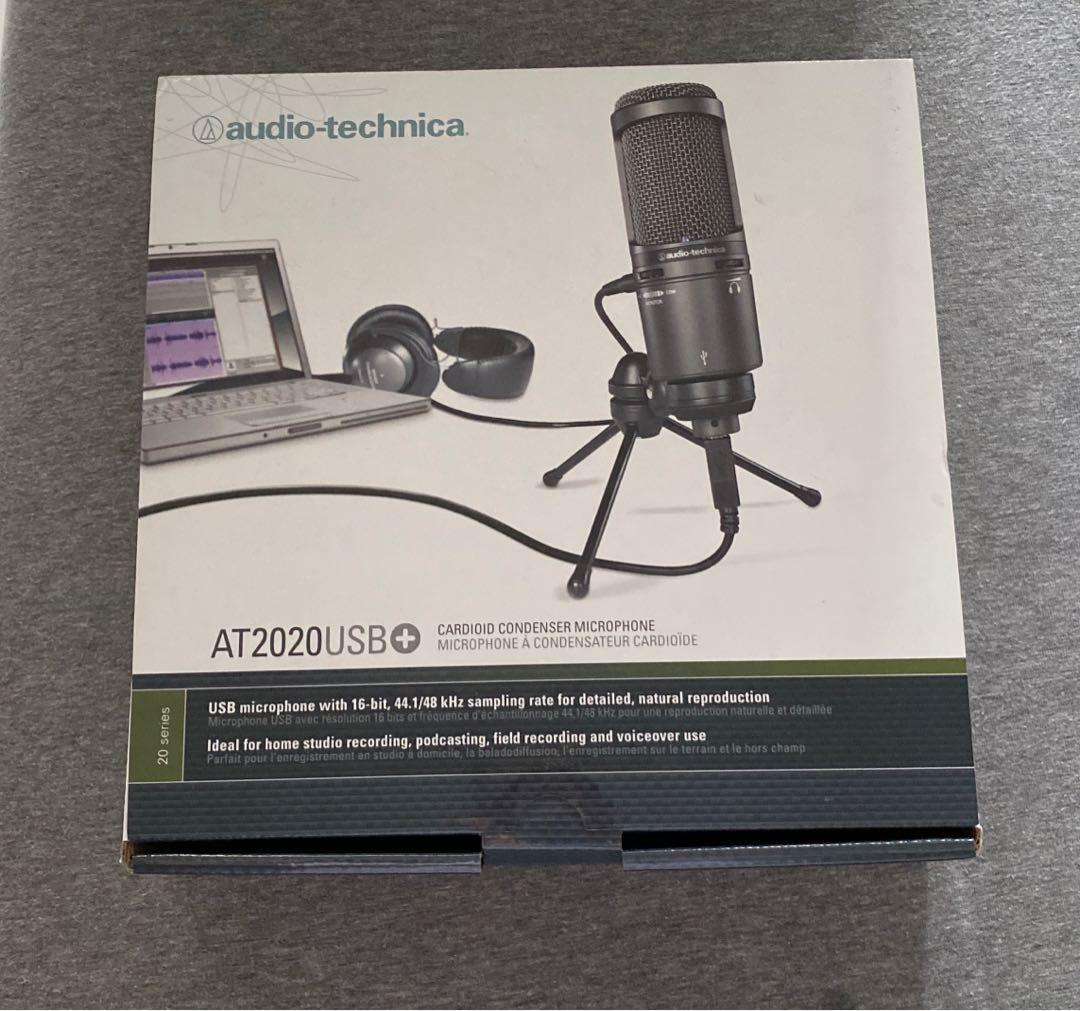 AudioTechnica AT2020USB+ Cardioid Condenser USB Microphone, With Built