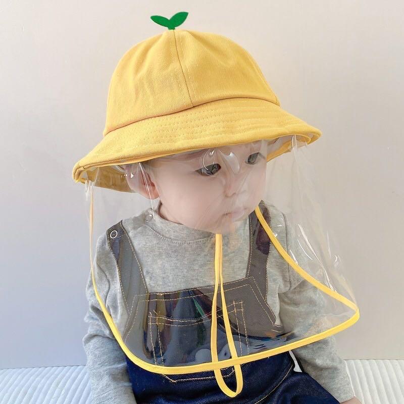 Infant hat hotsell with face shield