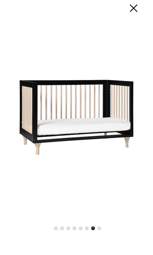 Babyletto Lolly 3 in 1 Convertible Crib (Black/Washed), Babies & Kids