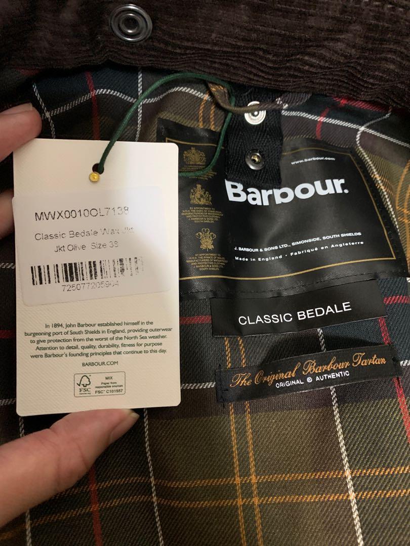 Barbour CLASSIC BEDALE WAX JACKET, 男裝, 外套及戶外衣服- Carousell