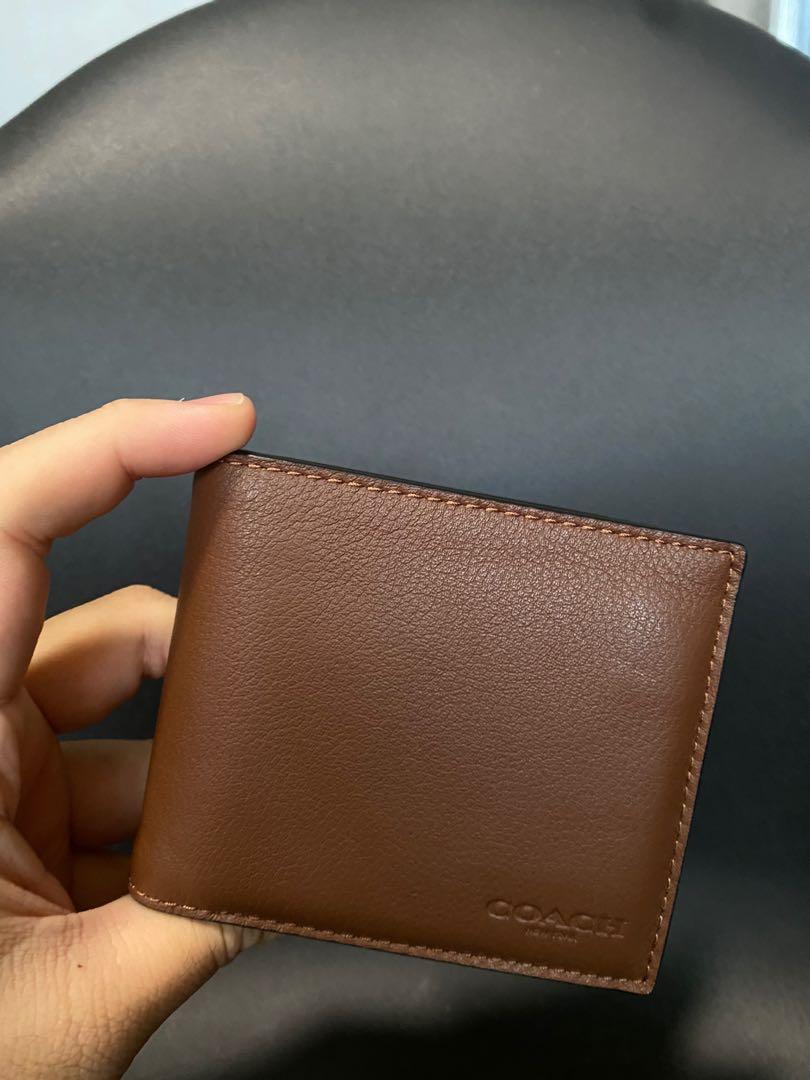 BN Coach Dark Saddle wallet Men s Fashion Watches Accessories