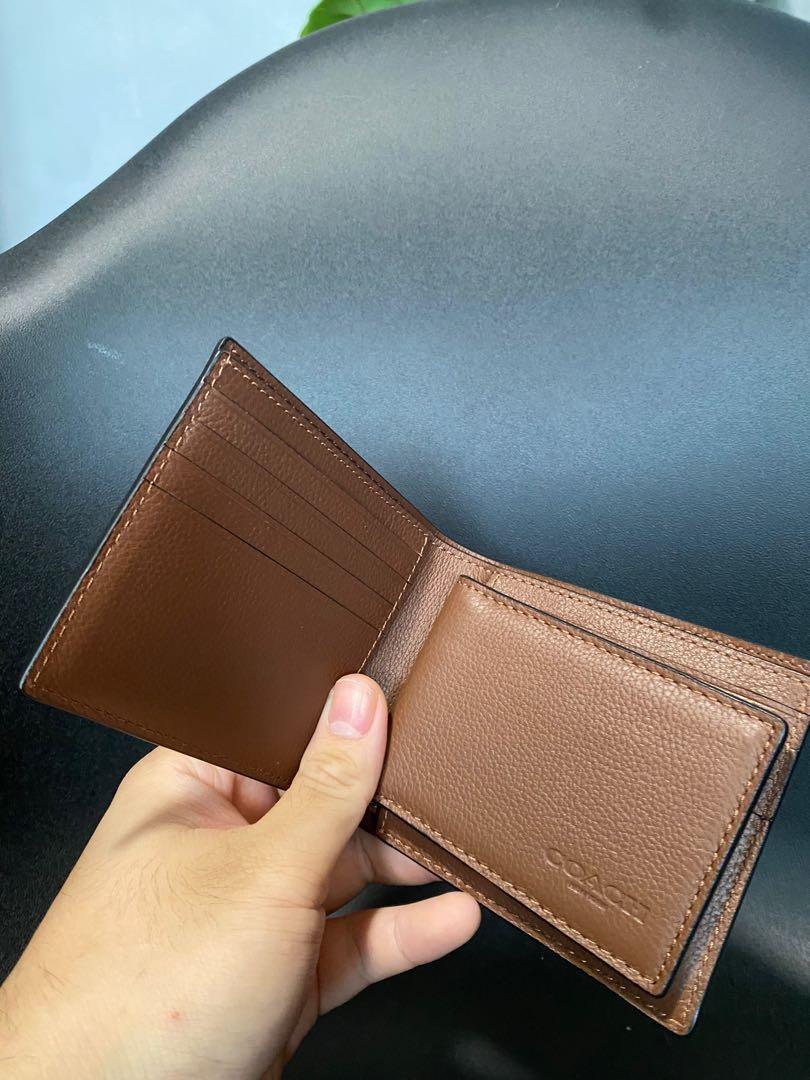 BN Coach Dark Saddle wallet Men s Fashion Watches Accessories