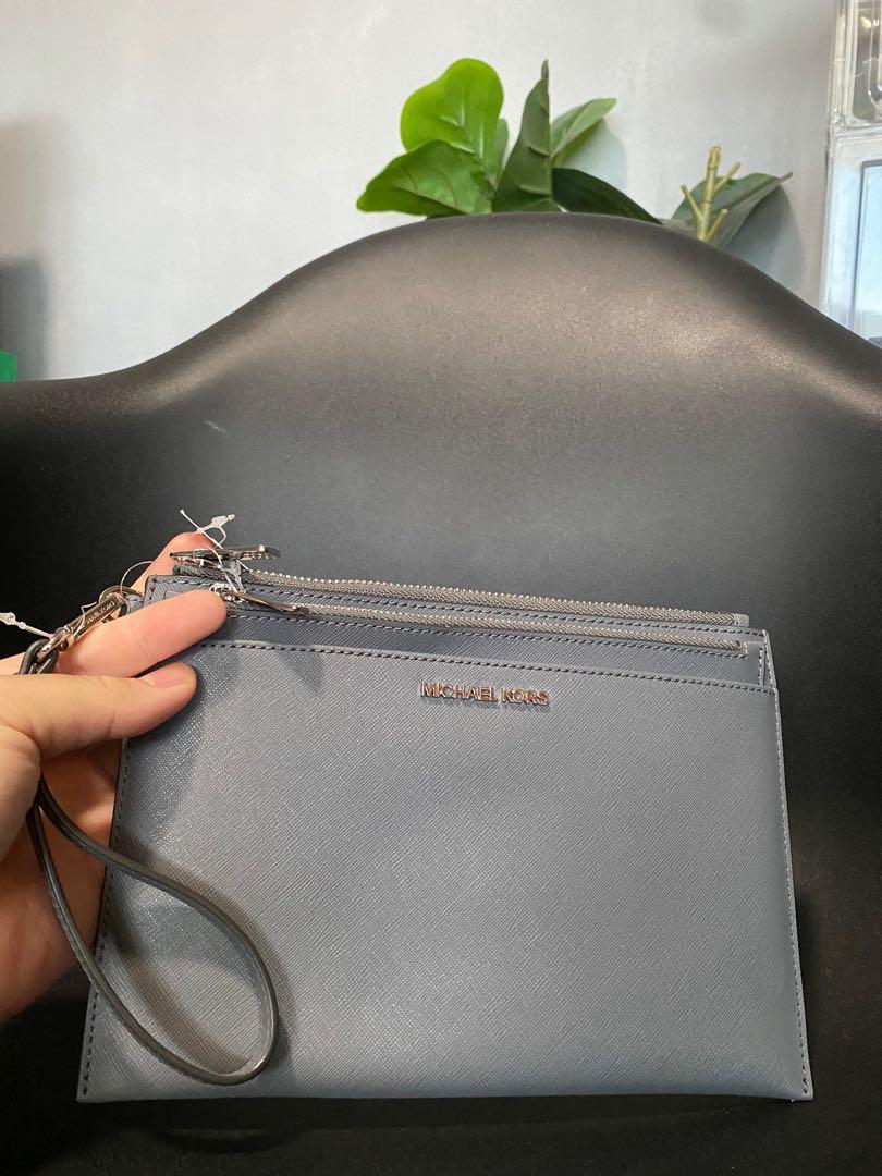 Michael kors gray wristlet sale