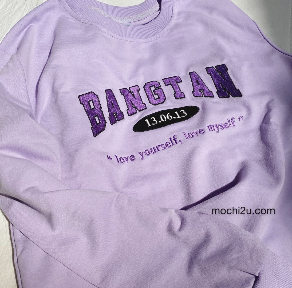 BTS BANGTAN EMBROIDERED CREWNECK SWEATSHIRT FANMADE, Hobbies u0026 Toys,  Collectibles u0026 Memorabilia, Fan Merchandise on Carousell