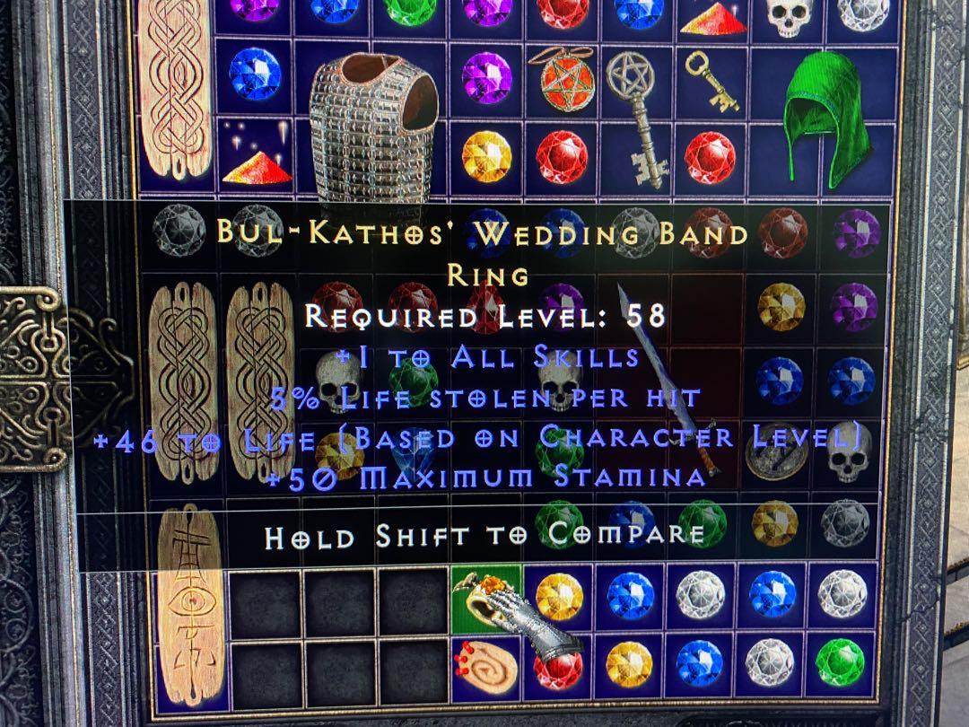 BulKathos’ Wedding Band Diablo 2 resurrected, Video Gaming, Gaming