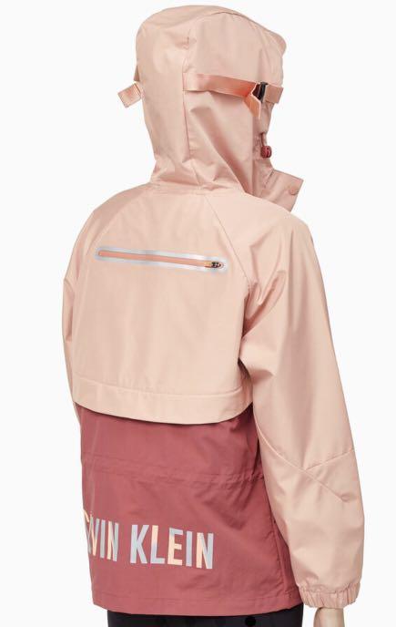 Calvin Klein Reflection Hooded Raincoat Jacket with Detachable Hem