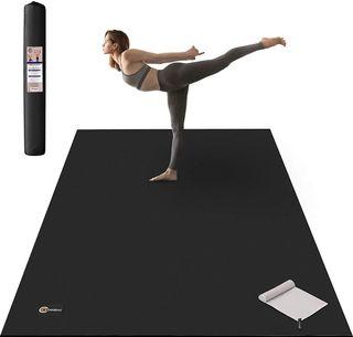 CAMBIVO Large Yoga Mat, Wide Exercise Mat 6'x 4'x 8 mm (72"x 48") Extra Thick Non Slip Workout Mat for Pilates Stretching Home Workout Gym, Use Without Shoes