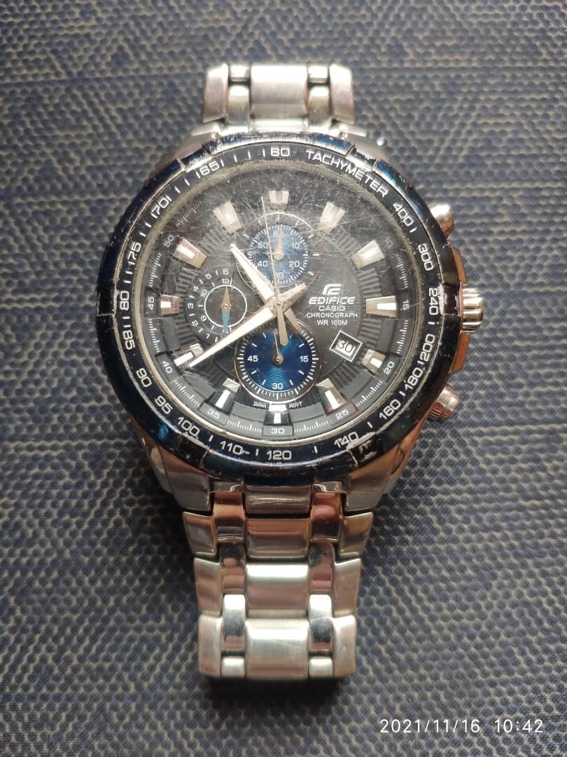 Casio edifice store chronograph wr100m tachymeter