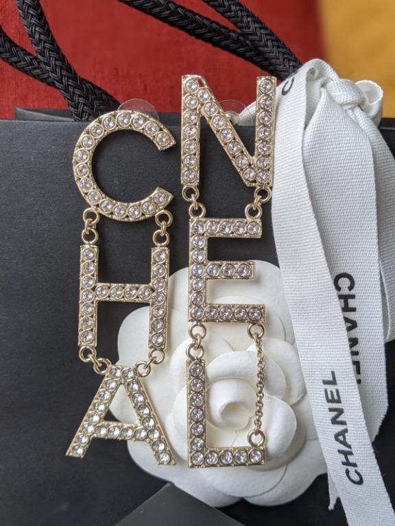 Chanel CHA NEL Runway Crystal earrings, Women's Fashion, Jewelry &  Organisers, Earrings on Carousell