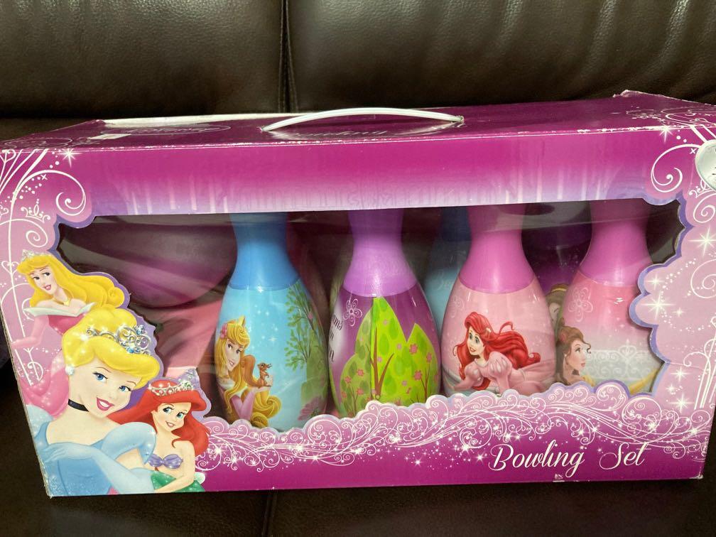 Disney Princess Bowling set, 12 blocks puzzle and drawing whiteboard