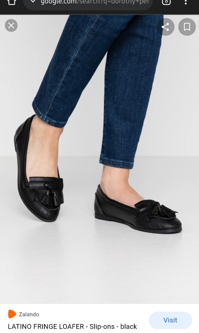 DOROTHY PERKINS Wide Fit Black Loafers in UK7, Women's Fashion, Footwear, Loafers on