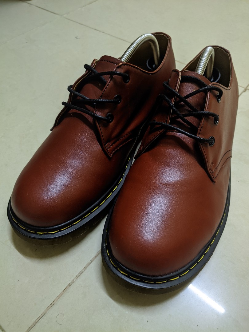Dr. Martens Red Wine Boots Men s Fashion Footwear Boots on