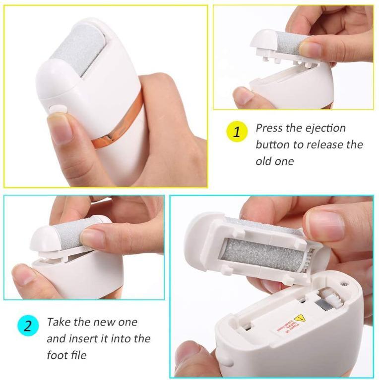 Electric Foot File, DIOZO Rechargeable Waterproof Hard Skin Remover with 3 Rollers and 2 speeds