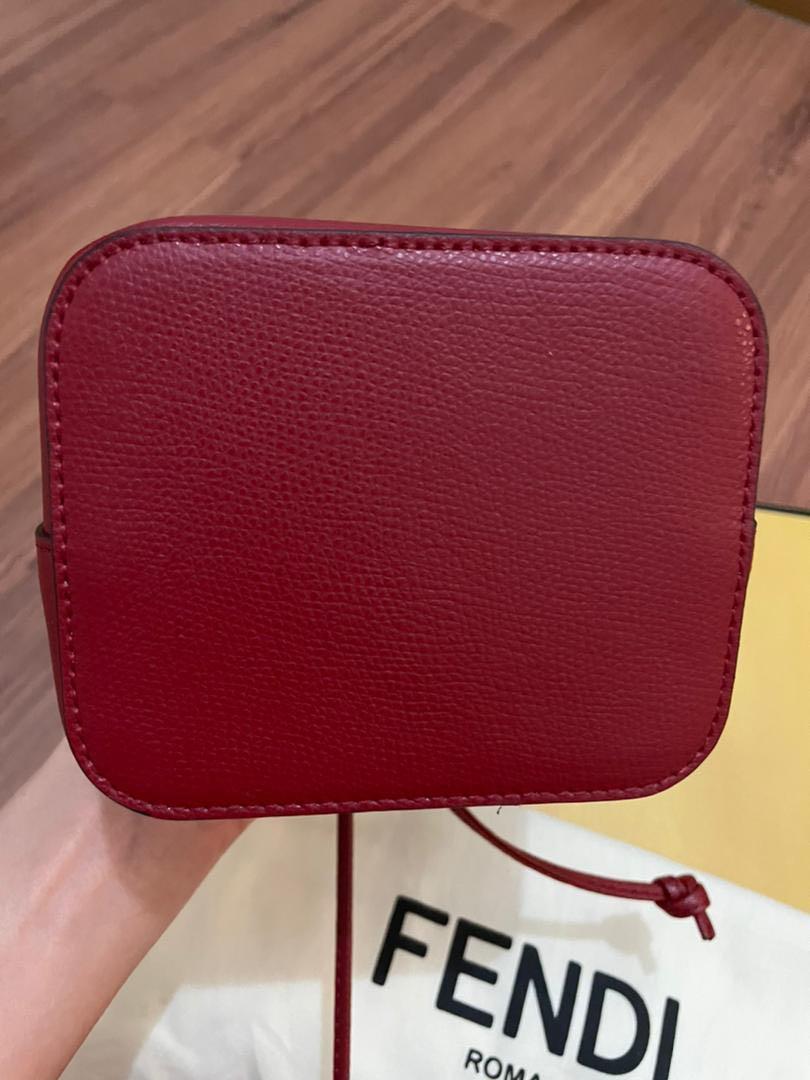 Fendi Mon Tresor Burgundy Leather Mini Bag, Luxury, Bags & Wallets On  Carousell