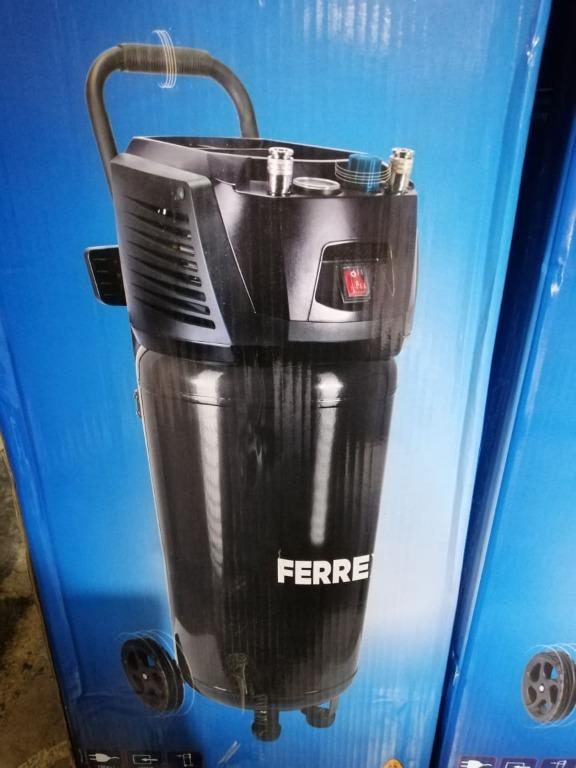 Ferrec 50L 2hp Vertical Compressor (Category: Construction Tools & Equipment) located in San Pedro. Submitted by aus-plus (Listing ID 1126001369, Image 2). Description: -tank caapacity 50L -the 2HP Ferrex Vertical Compressor is ideal for running a wide selection of air tools including tyre inflators,paint sprayers,nail guns and many more -maintenance-free oil less pump -pressure gauge for regulated working pressure -dual quick release nitto coupl