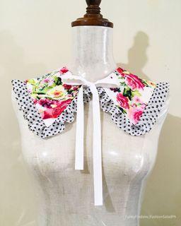 Floral print detachable collar