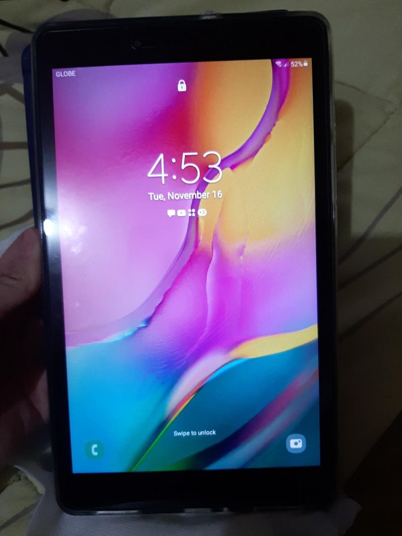 Galaxy Tab A 8.0 (Category: Android) located in Quezon City. Submitted by archer417 (Listing ID 1126025084, Image 3). Description: got it from globe as freebie complete with box and original accessories * Samsung charger and usb cable (never been used) with free leather case shipping fee c/o buyer.