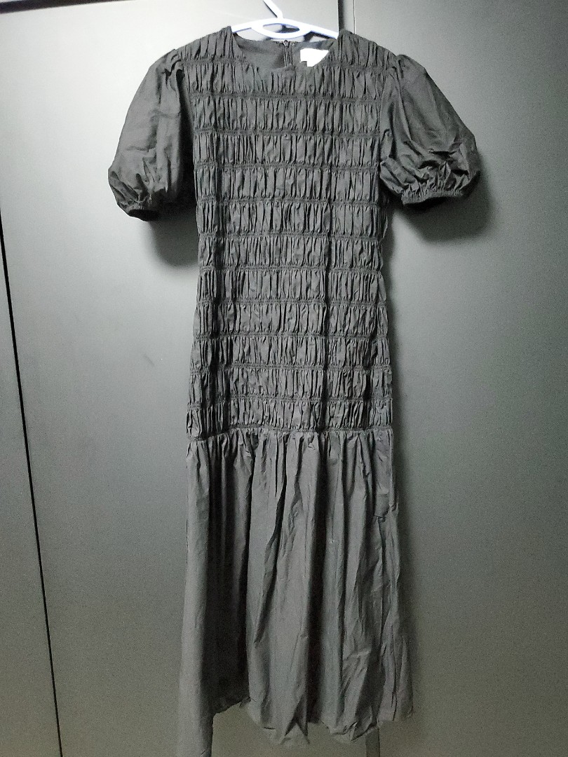 Gemira Smocked Puff Sleeve Midi Dress From Love Bonito, Women's Fashion ...