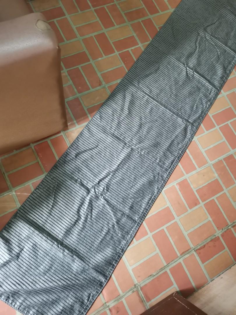 Gray Stripe Runner (Category: Table Linen & Textiles) located in Talisay. Submitted by enavnai13 (Listing ID 1126107898, Image 3). Description: Gray Stripe Runner / Cover 1 pc available Back to back Pwede as table runner or console table cover Meron line sa fabric pero hindi naman kita if yun ang pa-ilaliman Good quality fabric Size: 90 x 19 inches 350 + SF.