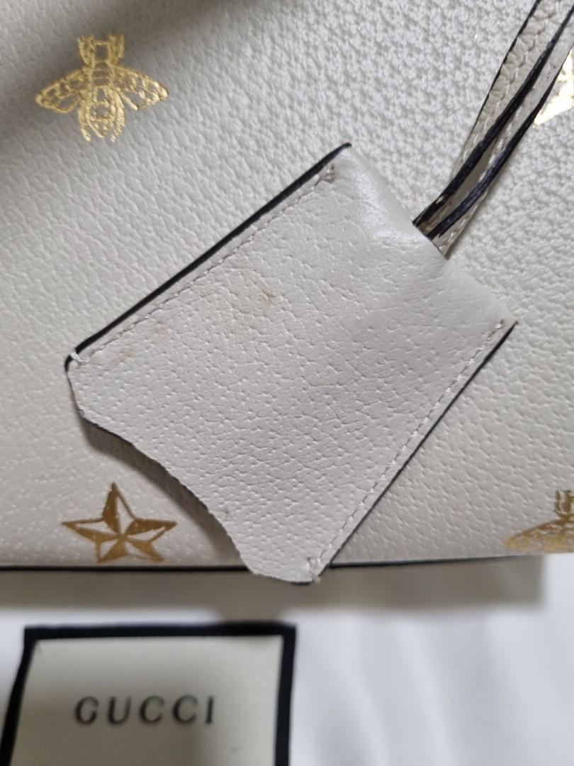 Gucci White Small Padlock Bee Star Crossbody Bag Golden Leather Pony-style  calfskin ref.570072 - Joli Closet