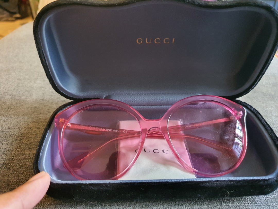 Gucci Pink Round Sunglasses Women s Fashion Watches