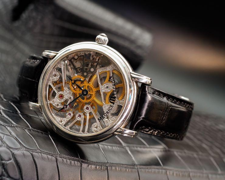 Maurice lacroix black leather strap discount