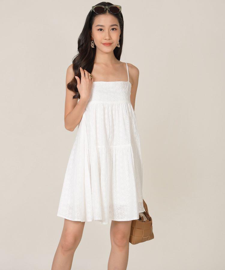 Eyelet babydoll dress clearance