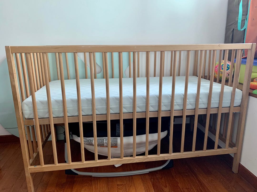 Ikea Baby Bed Sniglar with Mattress, Babies & Kids, Baby Nursery & Kids