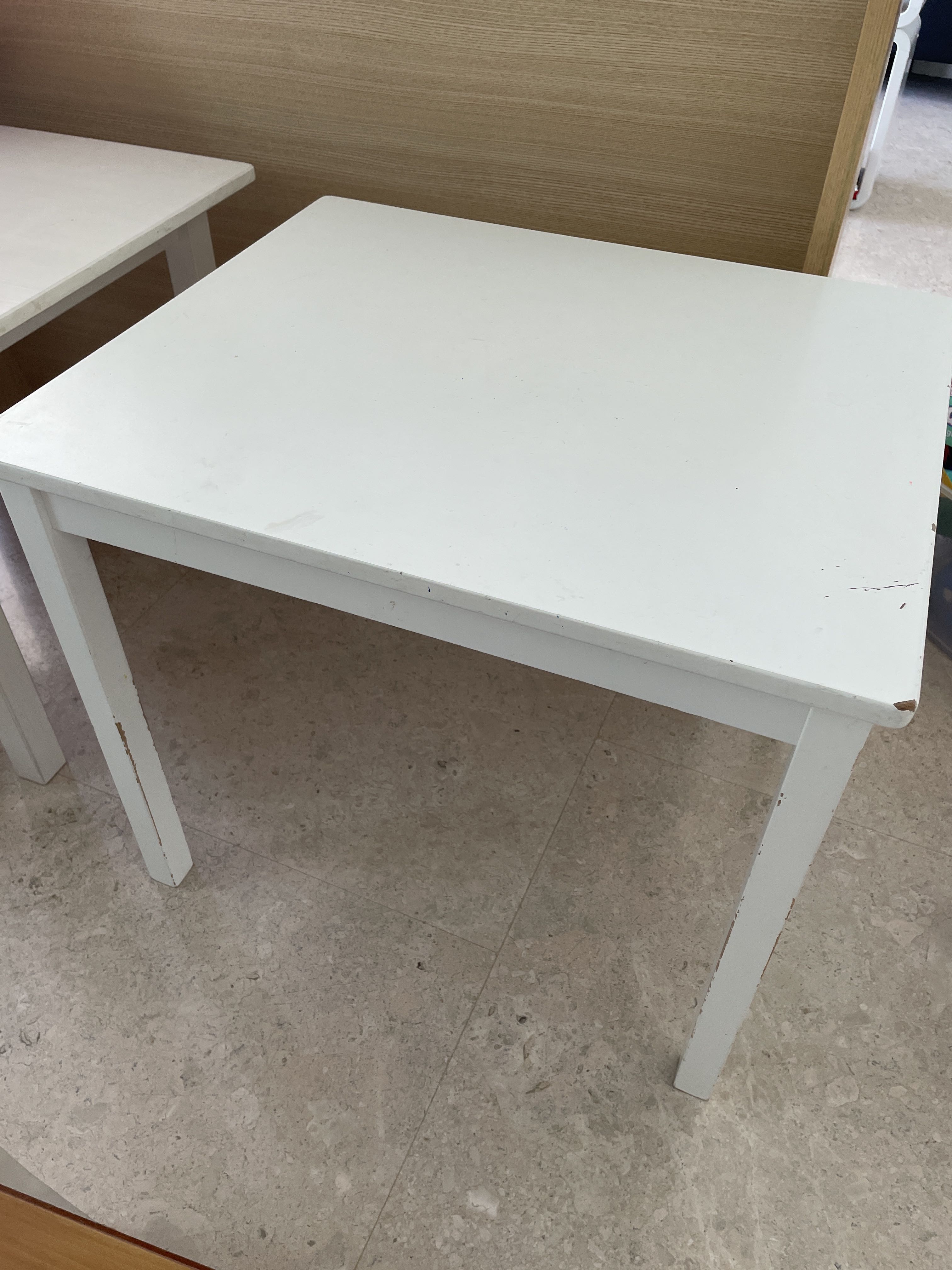 IKEA wooden KRITTER Table in white, Furniture & Home Living, Furniture